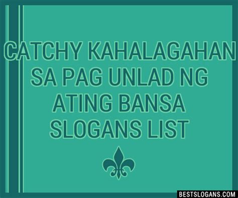 slogan about sa pag unlad ng bansa|100+ Catchy Pag Unlad Ng Bansa Bilang Isang .